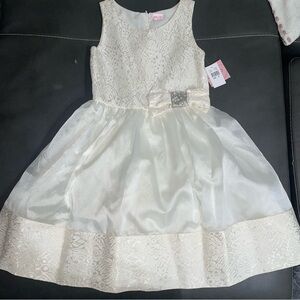 Zoe Ltd Girls Ivory Jacquard Party Dress – Size 16 – NWT